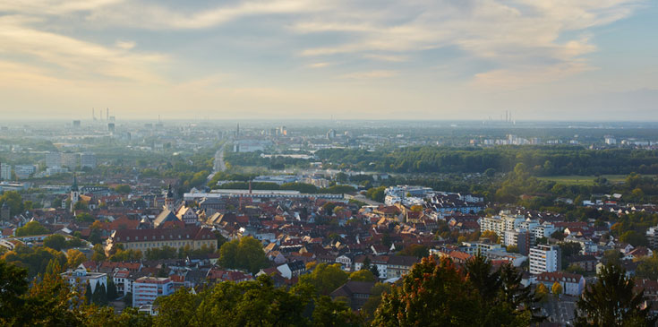 Karlsruhe Luftaufnahme