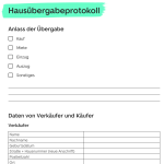 Hausübergabeprotokoll – Vorlage & Muster zum Download